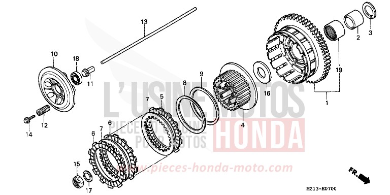 KUPPLUNG von CB1300 Super Bold'or ABS PEARL FADELESS WHITE (NH341K) von 1993